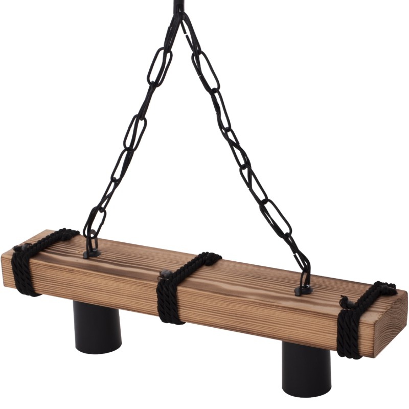 CEILING PENDANT TWO-LIGHT WITH CHAIN AND WOODEN PLANK 40x10x45Hcm.FK7698.01 CEILING PENDANT TWO-LIGHT WITH CHAIN AND WOODEN PLANK 40x10x45Hcm.FK7698.01