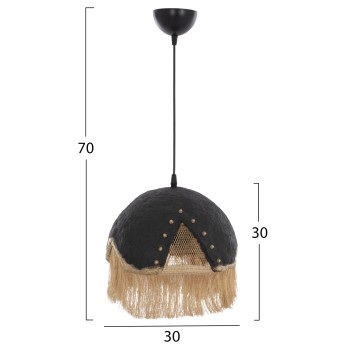 CEILING PENDANT METAL WITH FRINGES Φ30x70Hcm.FK7693.01 CEILING PENDANT METAL WITH FRINGES Φ30x70Hcm.FK7693.01