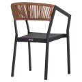 ARMCHAIR ALUMINUM FK5891.01 ANTHRACITE FRAME AND TEXTLINE- BEIGE RATTAN BACKREST 57x53x80Hcm. ARMCHAIR ALUMINUM FK5891.01 ANTHRACITE FRAME AND TEXTLINE- BEIGE RATTAN BACKREST 57x53x80Hcm.