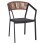 ARMCHAIR ALUMINUM FK5891.01 ANTHRACITE FRAME AND TEXTLINE- BEIGE RATTAN BACKREST 57x53x80Hcm.
