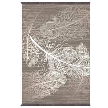 LIVING ROOM CARPET WITH FRINGES JOSIANE FK7723.37 BROWN-BEIGE 180X280