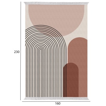 LIVING ROOM CARPET WITH FRINGES JOSIANE FK7675.48 MULTICOLOR 160X230 LIVING ROOM CARPET WITH FRINGES JOSIANE FK7675.48 MULTICOLOR 160X230