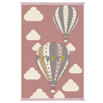 SERIES KIDDER KIDS' CARPET WITH FRINGES FK7678.22 PINK- BALLOONS 80Χ150