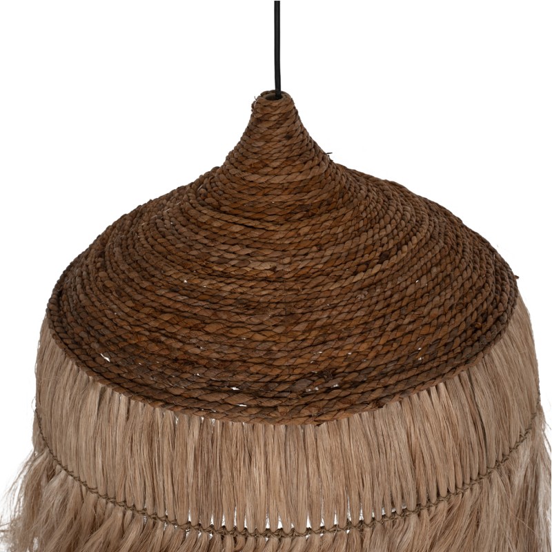 CEILING PENDANT WITH FRINGES ABACA FIBERS AND ROPE NATURAL COLOR 50x50x50Hcm.FK7754 CEILING PENDANT WITH FRINGES ABACA FIBERS AND ROPE NATURAL COLOR 50x50x50Hcm.FK7754