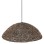CEILING PENDANT MADE OF RECYCLED ABACA IN BLACK COLOR Φ49x15Hcm.FK7783