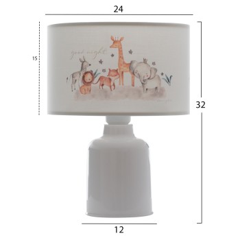 TABLE LAMP BALOO FK7577.06 KID'S ROOM FABRIC CYLINDRICAL "CAP" Φ24x32H