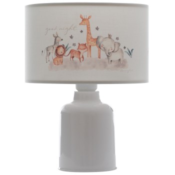 TABLE LAMP BALOO FK7577.06 KID'S ROOM FABRIC CYLINDRICAL "CAP" Φ24x32H