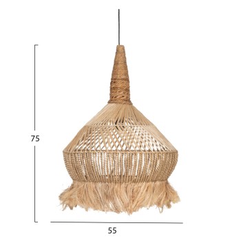 CEILING PENDANT MADE OF ABACA AND BANANA FIBERS NATURAL COLOR 55x55x75Hcm.FK7774 CEILING PENDANT MADE OF ABACA AND BANANA FIBERS NATURAL COLOR 55x55x75Hcm.FK7774