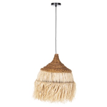 CEILING PENDANT WITH SISAL FIBER CAP IN NATURAL COLOR Φ36x46-120Hcm.FK7787