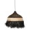 CEILING PENDANT TELAG FK7788 WITH SISAL AND ABACA FIBER CAP IN NATURAL-BLACK 50x50x60Hcm.