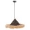 CEILING PENDANT MADE OF SISAL AND ABACA FIBER CAP IN NATURAL-BLACK 50x50x20Hcm.FK7789