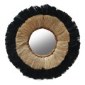 MIRROR ROUND ABACA FIBERS FRAME IN NATURAL AND BLACK COLOR 70x4x70Hcm.FK7737 MIRROR ROUND ABACA FIBERS FRAME IN NATURAL AND BLACK COLOR 70x4x70Hcm.FK7737
