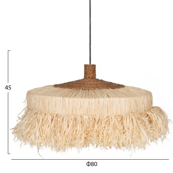 CEILING PENDANT CYLINDRICAL CAP MADE OF SISAL FIBERS IN NATURAL COLOR 80x80x45Hcm.FK7790 CEILING PENDANT CYLINDRICAL CAP MADE OF SISAL FIBERS IN NATURAL COLOR 80x80x45Hcm.FK7790