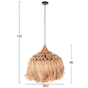CEILING PENDANT MADE OF ABACA FIBERS IN NATURAL COLOR Φ52x48-120Hcm.FK7760 CEILING PENDANT MADE OF ABACA FIBERS IN NATURAL COLOR Φ52x48-120Hcm.FK7760