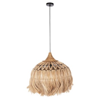 CEILING PENDANT MADE OF ABACA FIBERS IN NATURAL COLOR Φ52x48-120Hcm.FK7760