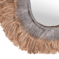 MIRROR OVAL MADE OF ABACA FIBERS IN NATURAL AND SILVER COLOR 90x5x140Hcm.FK7738 MIRROR OVAL MADE OF ABACA FIBERS IN NATURAL AND SILVER COLOR 90x5x140Hcm.FK7738