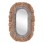 MIRROR OVAL MADE OF ABACA FIBERS IN NATURAL AND SILVER COLOR 90x5x140Hcm.FK7738