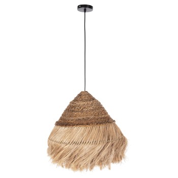 CEILING PENDANT RAKIB FK7762 ROUND PYRAMID CAP--ABACA FIBERS IN NATURAL COLOR Φ50x35-120Hcm.