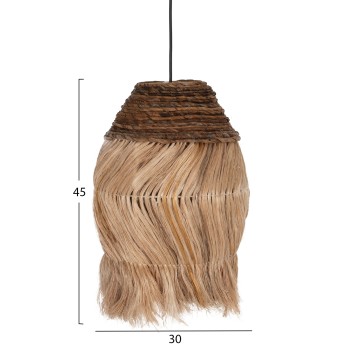 CEILING PENDANT OBLONG CYLINDRICAL CAP MADE OF ABACA FIBERS IN NATURAL 30x30x45Hcm.FK7763 CEILING PENDANT OBLONG CYLINDRICAL CAP MADE OF ABACA FIBERS IN NATURAL 30x30x45Hcm.FK7763