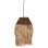 CEILING PENDANT OBLONG CYLINDRICAL CAP MADE OF ABACA FIBERS IN NATURAL 30x30x45Hcm.FK7763