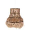 CEILING PENDANT OBLONG CYLINDRICAL CAP ABACA FIBERS IN NATURAL COLOR 40x40x50Hcm.FK7770 CEILING PENDANT OBLONG CYLINDRICAL CAP ABACA FIBERS IN NATURAL COLOR 40x40x50Hcm.FK7770