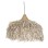 CEILING PENDANT ROUND CAP PANDAN FIBERS IN WHITEWASH 65x65x55Hcm.FK7773
