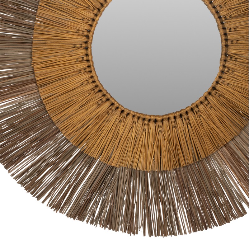 WALL MIRROR ROUND WITH MENDONG GRASS FRAME IN NATURAL AND GOLD Φ70cm.FK7800 WALL MIRROR ROUND WITH MENDONG GRASS FRAME IN NATURAL AND GOLD Φ70cm.FK7800