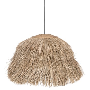 CEILING PENDANT IN BUSH SHAPE MADE OF PANDAN GRASS IN NATURAL COLOR 60x60x50Hcm.FK7775