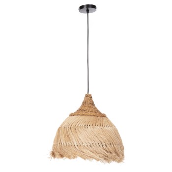 CEILING PENDANT MENDONG GRASS FIBERS IN NATURAL COLOR Φ38x34-120Hcm.FK7776