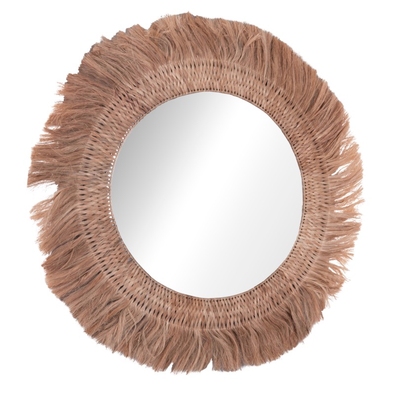 WALL MIRROR ROUND WITH ABACA FIBERS IN NATURAL COLOR 120x4x120Hcm.FK7747 WALL MIRROR ROUND WITH ABACA FIBERS IN NATURAL COLOR 120x4x120Hcm.FK7747
