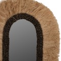 WALL MIRROR OVAL MADE OF SISAL FIBERS IN NATURAL AND BLACK ABACA FIBERS 55x4x90Hcm.FK7745 WALL MIRROR OVAL MADE OF SISAL FIBERS IN NATURAL AND BLACK ABACA FIBERS 55x4x90Hcm.FK7745