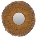 WALL MIRROR ROUND MENDONG GRASS AND ABACA FIBERS IN NATURAL&GOLD 80x4x80Hcm.FK7797 WALL MIRROR ROUND MENDONG GRASS AND ABACA FIBERS IN NATURAL&GOLD 80x4x80Hcm.FK7797