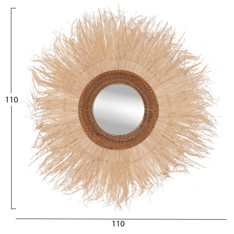 WALL MIRROR ROUND SISAL FIBER FRAME IN NATURAL COLOR 110x4x110Hcm.FK7744 WALL MIRROR ROUND SISAL FIBER FRAME IN NATURAL COLOR 110x4x110Hcm.FK7744
