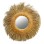 WALL MIRROR ROUND PANDAN GRASS FRAME IN NATURAL-GOLD COLOR 110x5x110Hcm.FK7743