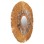 WALL MIRROR ROUND MENDONG GRASS AND ABACA FIBERS IN GOLD AND BLACK WASH Φ105Hcm.FK7796