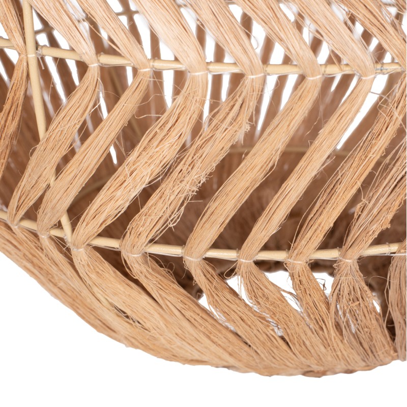 CEILING PENDANT SPHERICAL MADE OF ABACA FIBERS IN NATURAL COLOR Φ45x45-80Hcm.FK7769 CEILING PENDANT SPHERICAL MADE OF ABACA FIBERS IN NATURAL COLOR Φ45x45-80Hcm.FK7769