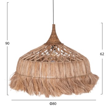 CEILING PENDANT MADE OF ABACA FIBERS IN NATURAL COLOR Φ80x62-90Hcm.FK7780 CEILING PENDANT MADE OF ABACA FIBERS IN NATURAL COLOR Φ80x62-90Hcm.FK7780