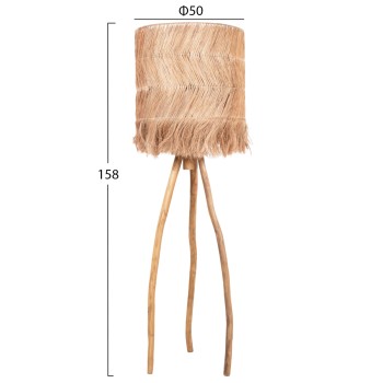 FLOOR STANDING LAMP TEAK BRANCH LEGS AND ABACA FIBER CAP IN NATURAL Φ50x50-158Hcm.FK7765 FLOOR STANDING LAMP TEAK BRANCH LEGS AND ABACA FIBER CAP IN NATURAL Φ50x50-158Hcm.FK7765