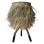 TABLE LAMP WITH TEAK LEGS AND SEAGRASS CAP IN NATURAL AND BLACK COLOR Φ30x30-60Hcm.FK7771