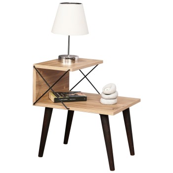 SIDE TABLE/NIGHTSTAND MELAMINE IN NATURAL COLOR 50x40x55Hcm.FK9434.01
