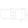BUFFET BRIAR MELAMINE WALNUT AND WHITE COLOR 140x40x86Hcm.FK9432.02 BUFFET BRIAR MELAMINE WALNUT AND WHITE COLOR 140x40x86Hcm.FK9432.02