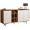 BUFFET BRIAR MELAMINE WALNUT AND WHITE COLOR 140x40x86Hcm.FK9432.02