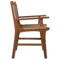 ARMCHAIR SOLID TEAK NATURAL COLOR KNITTED RATTAN ROPE 54Χ58Χ88Hcm.FK9385.01 ARMCHAIR SOLID TEAK NATURAL COLOR KNITTED RATTAN ROPE 54Χ58Χ88Hcm.FK9385.01