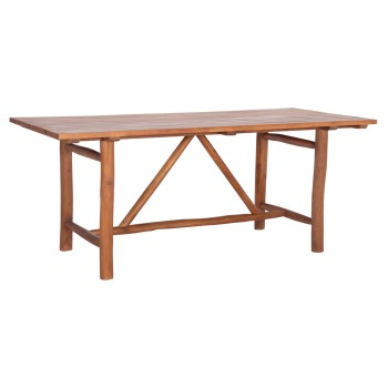 DINING TABLE GROOVE FK9390.01 SOLID TEAK WOOD NATURAL COLOR 220X100X90Hcm.