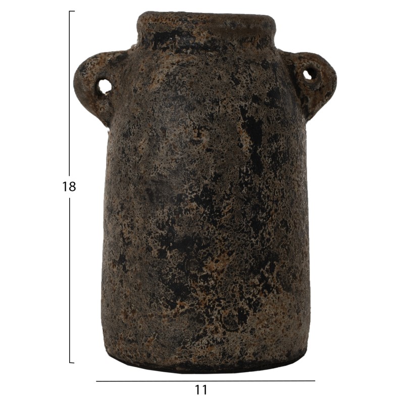 DECOR VASES 3PCS FK7710 ANTIQUE GREY TERRACOTTA DECOR VASES 3PCS FK7710 ANTIQUE GREY TERRACOTTA