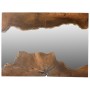 MIRROR FB99364 RECTANGULAR SOLID TEAK NATURAL 100X75H