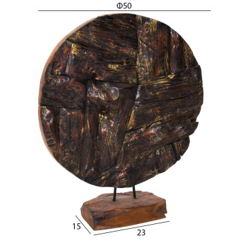 TABLE DECOR FK7718 SOLID TEAK NATURAL 50X15X64H TABLE DECOR FK7718 SOLID TEAK NATURAL 50X15X64H