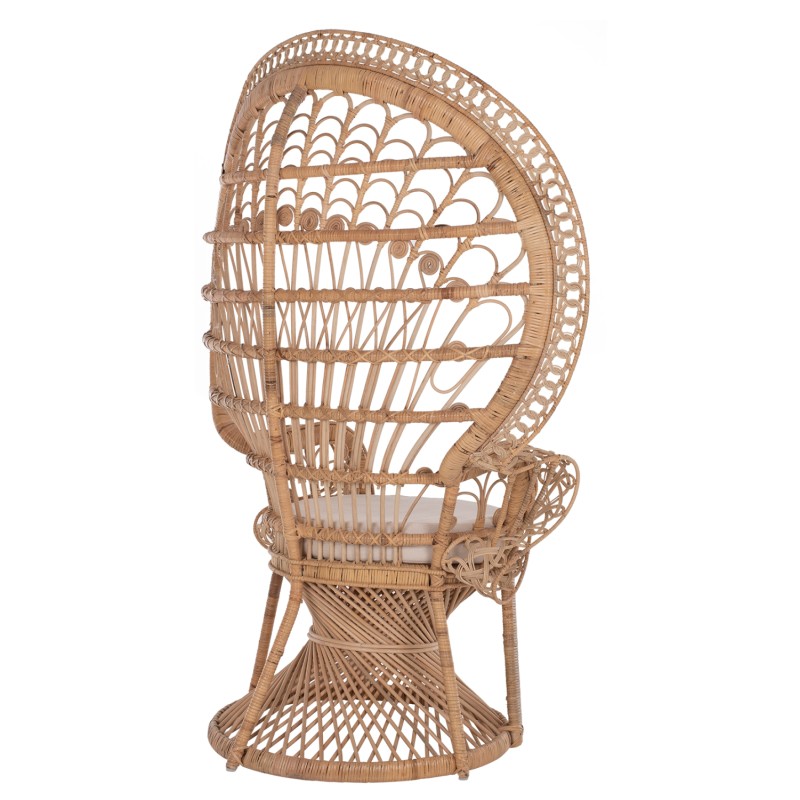ARMCHAIR ROYAL PEACOCK -B' RATED- FK9342 RATTAN IN NATURAL- CUSHION BEIGE 114x72x150Hcm. ARMCHAIR ROYAL PEACOCK -B' RATED- FK9342 RATTAN IN NATURAL- CUSHION BEIGE 114x72x150Hcm.