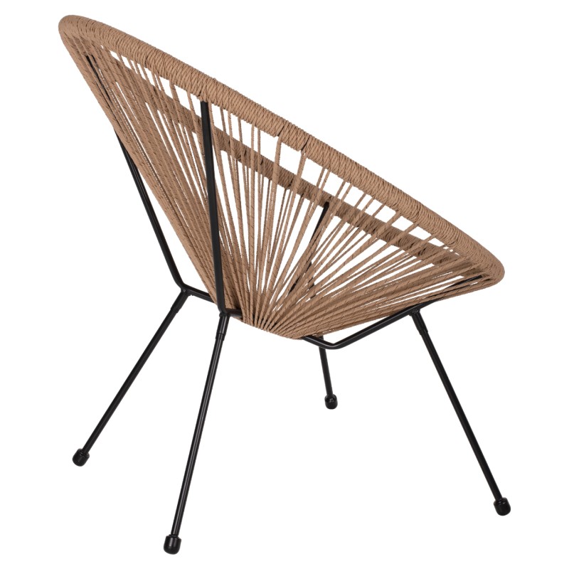 ARMCHAIR ACAPULCO NEST-TYPE BLACK METAL & RATTAN NATURAL FK5871.01 70x73x79Hcm. ARMCHAIR ACAPULCO NEST-TYPE BLACK METAL & RATTAN NATURAL FK5871.01 70x73x79Hcm.