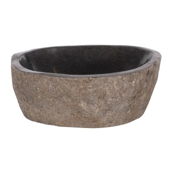 STONE SINK CARVED GREY COLOR 40x40x20Hcm.FK7807